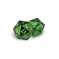 Heavy Metal D20 Dice Set - Green